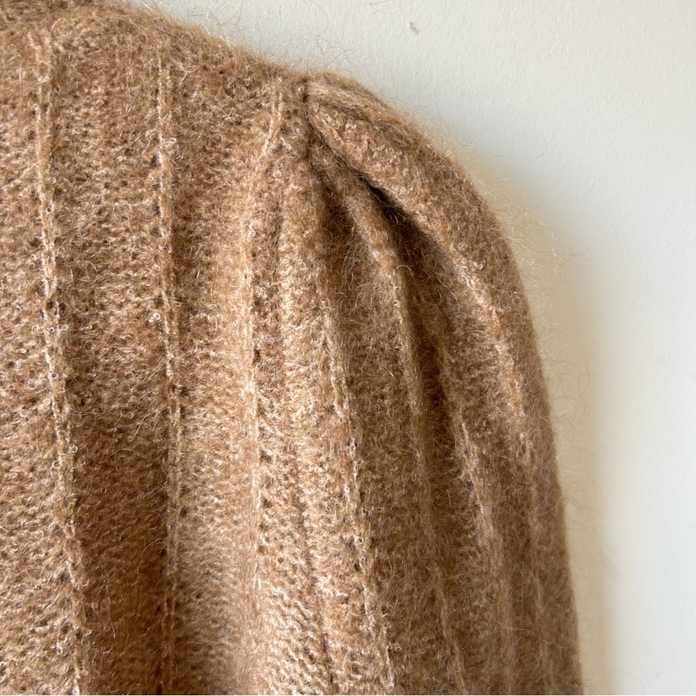 Sezane Camille Cardigan Womens Sweater Sz XS Camel French Vibes Soft Cozy Comfy - Picture 6 of 12